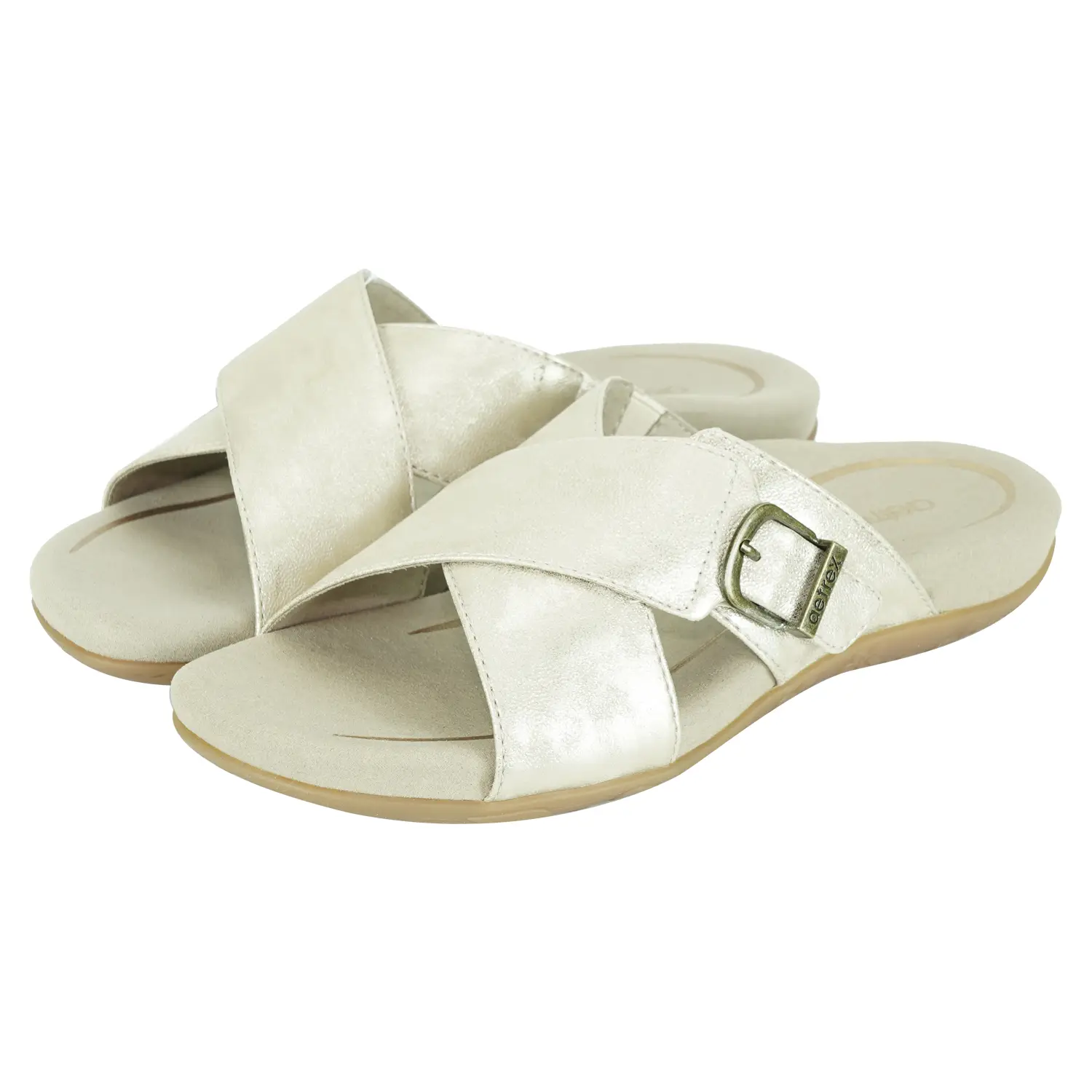 รองเท้าแตะแบบสวม ดีไซน์ สายคาดหลังเท้าแบบไขว้ รุ่น Cecilia Sandals - Image 3