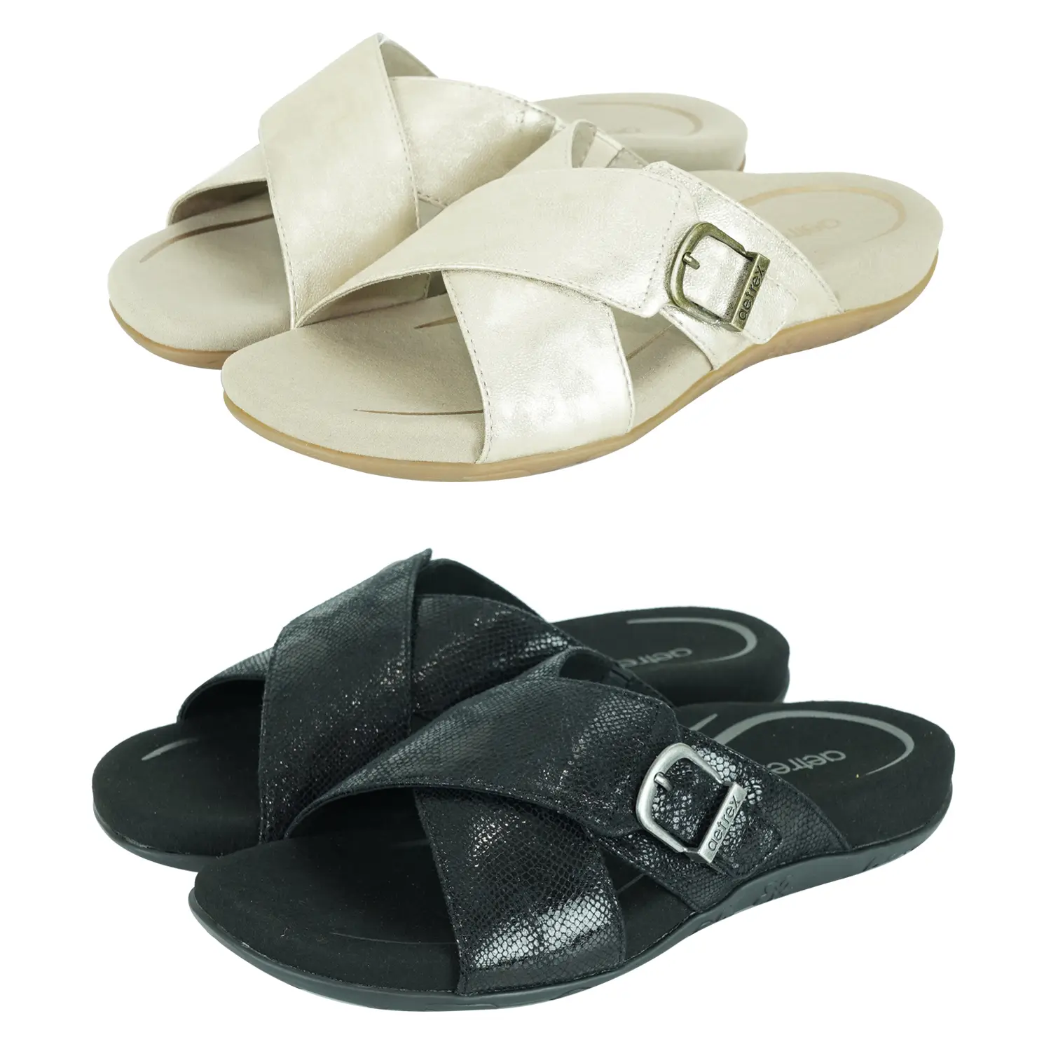 รองเท้าแตะแบบสวม ดีไซน์ สายคาดหลังเท้าแบบไขว้ รุ่น Cecilia Sandals