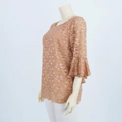 เสื้อคอกลม แขนกระบอก ปลายแขนระบาย ผ้าลูกไม้แฟนซี - Image 5