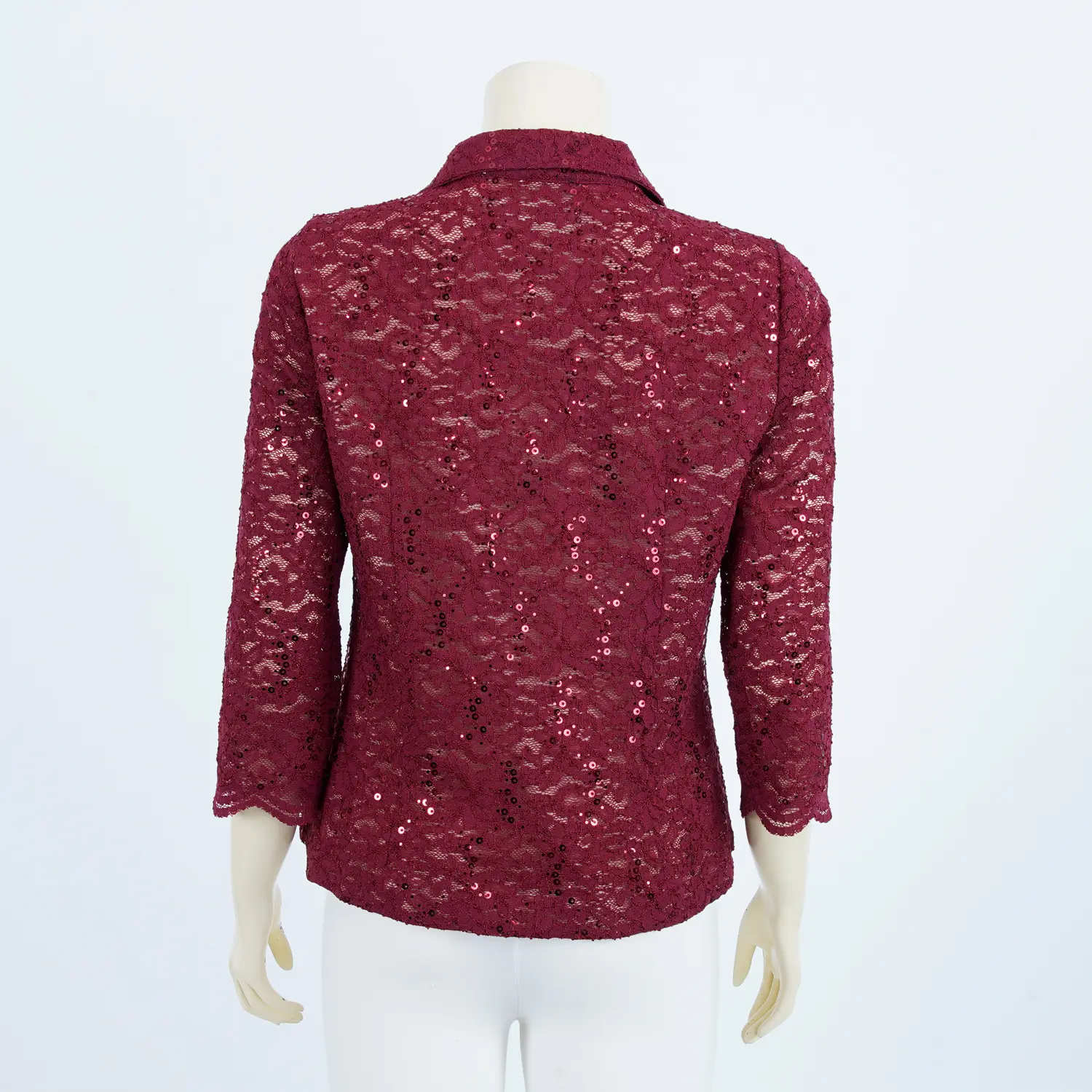 เสื้อคอปก แขนกระบอก ผ้าลูกไม้แฟนซี - Image 2