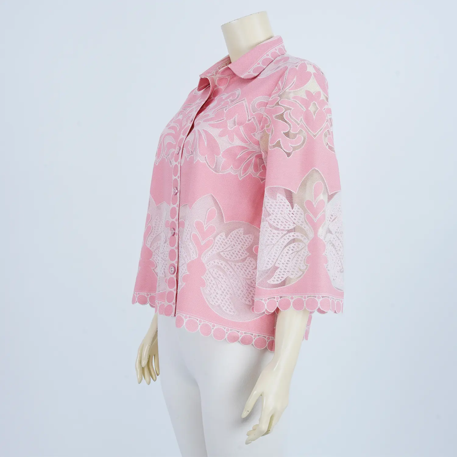 เสื้อคอปก แขนบาน ผ้าลูกไม้ทไวไลท์ - Image 3
