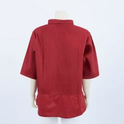 เสื้อคอปก แขนกระบอก ผ้าตีเกล็ดแนวดิ่ง - Image 3
