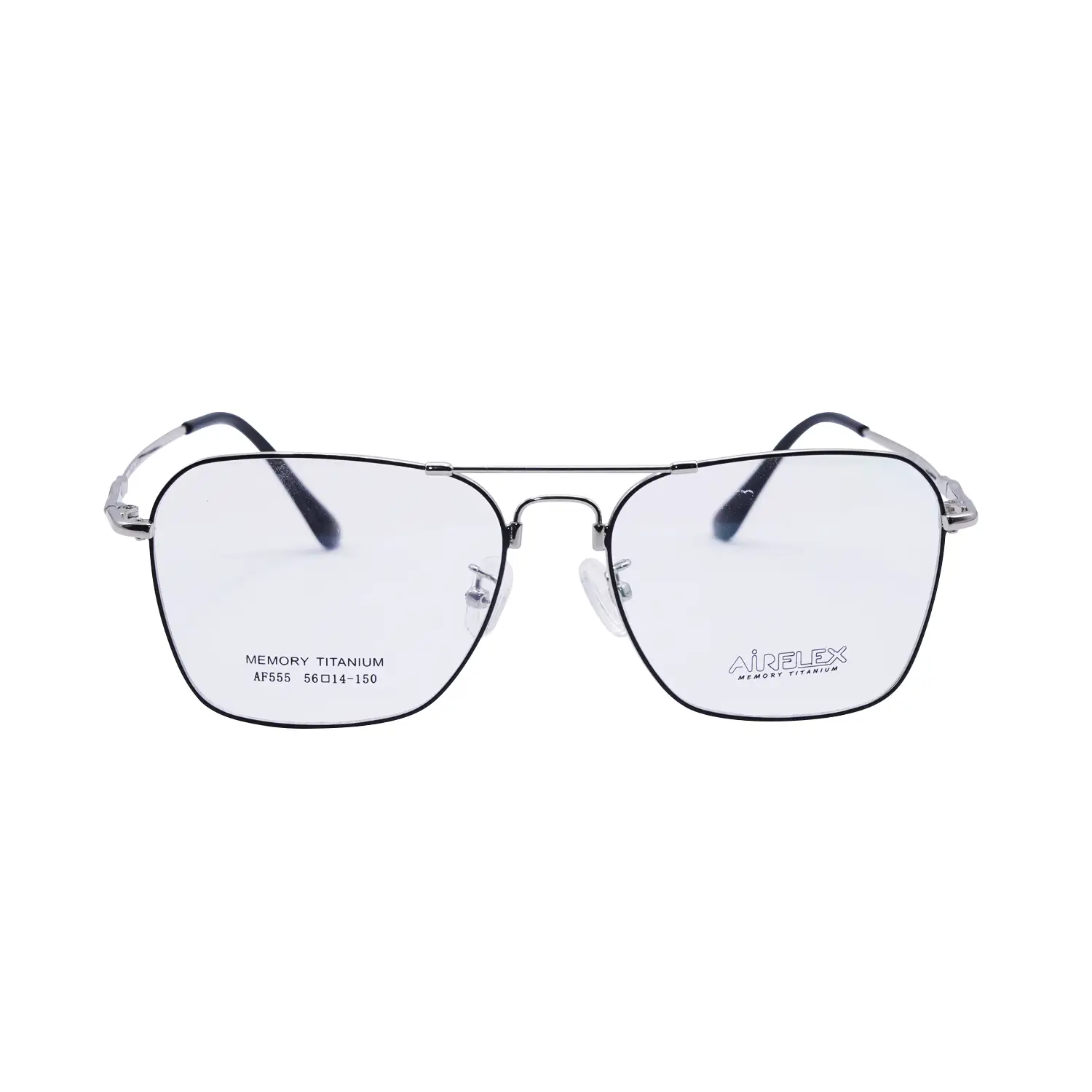 กรอบแว่นตา Ms.Potter กรอบหน้าสีดำ ทรง Rectangle รุ่น Airflex AF555