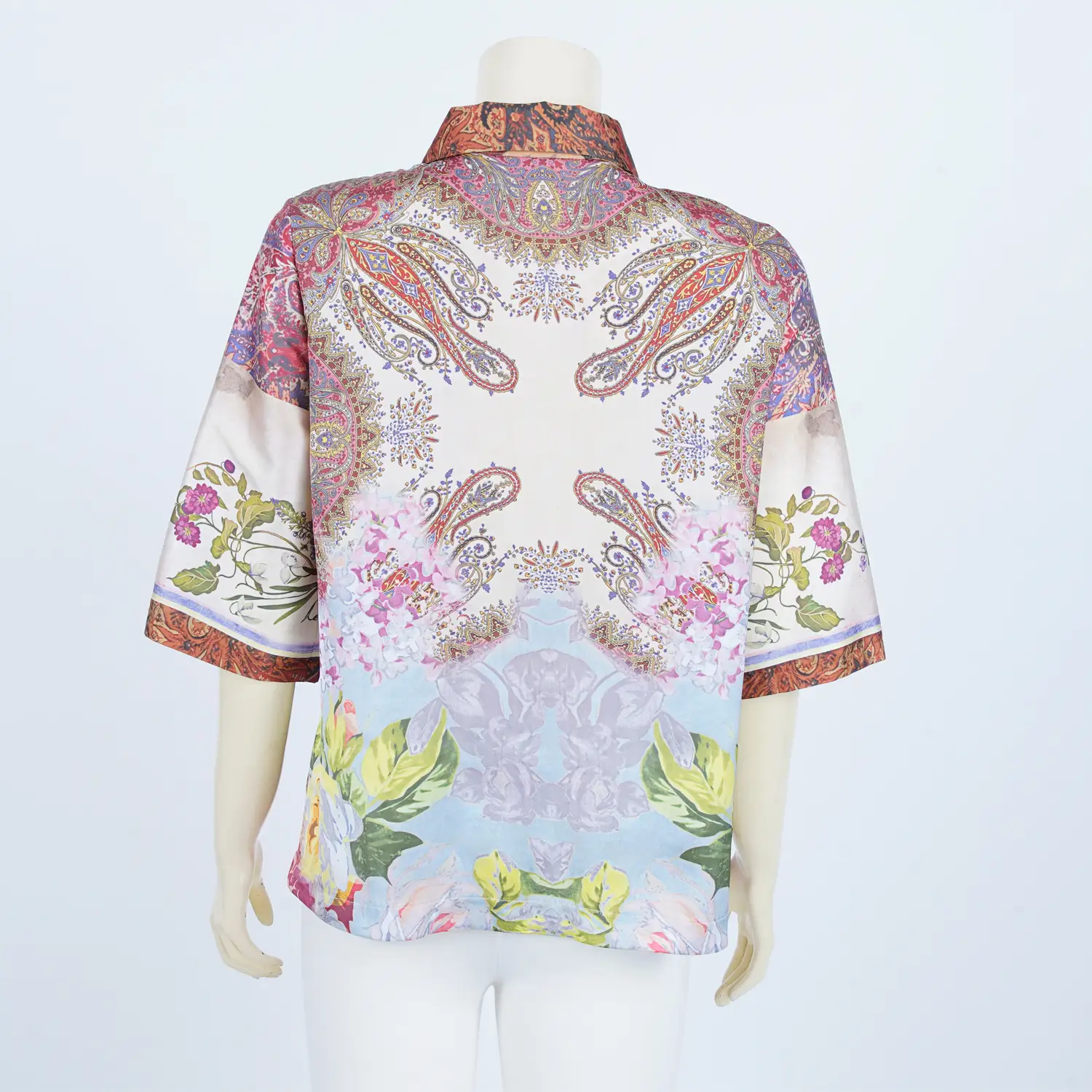 เสื้อคอปก แขนยาว 3 ส่วน ผ้า Silky Satin - Image 2