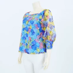 เสื้อคอเหลี่ยม แขนบอลลูน เสริมขอบแขน ผ้าลูกไม้ราเชล - Image 2