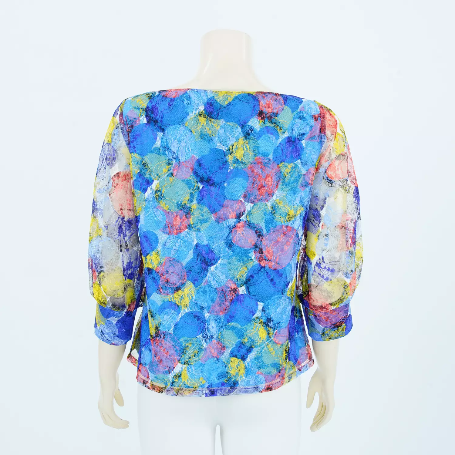 เสื้อคอเหลี่ยม แขนบอลลูน เสริมขอบแขน ผ้าลูกไม้ราเชล - Image 3