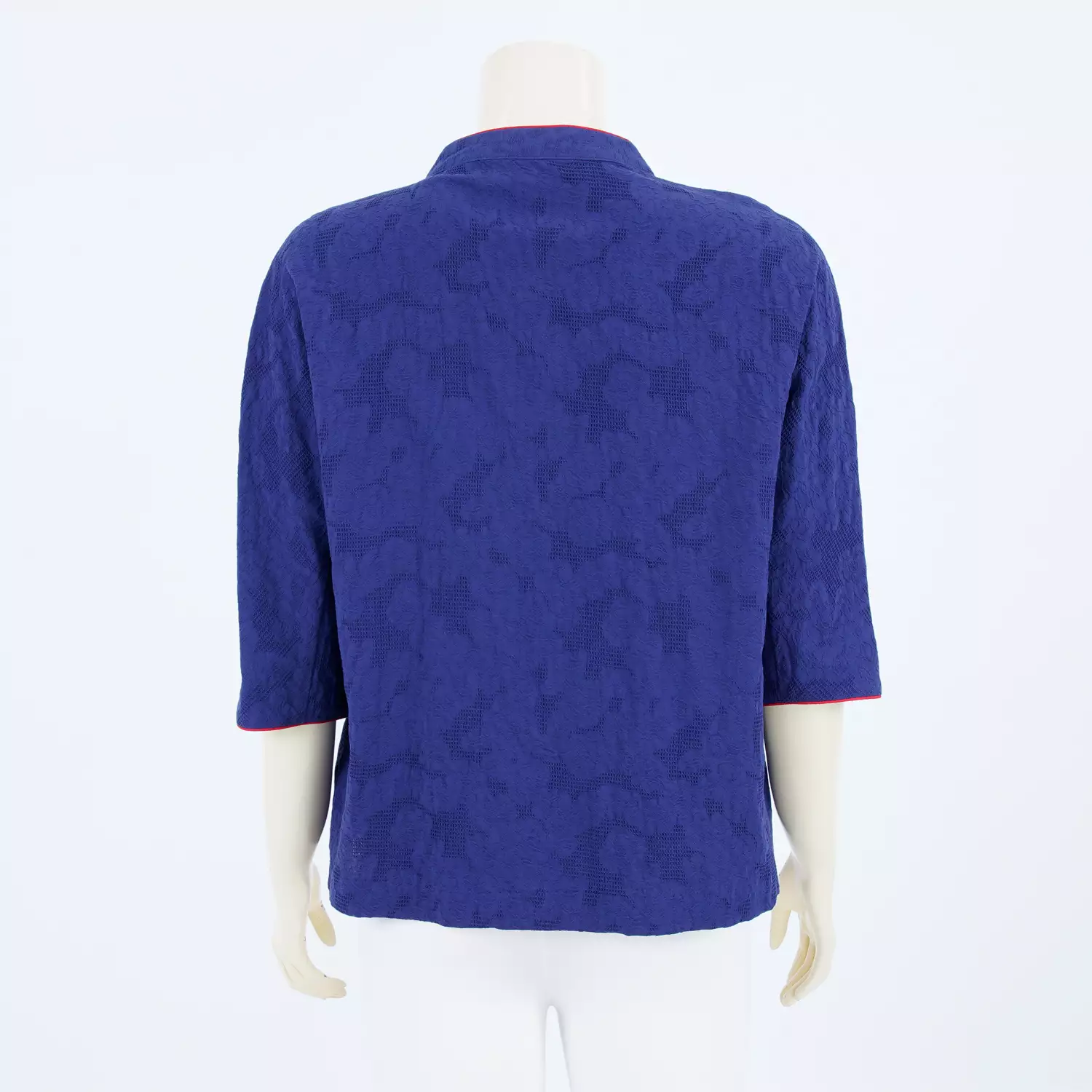 เสื้อคอตั้ง แขนในตัว ยาว 4 ส่วน ผ้าแจ็คการ์ด ทอลายดอกไม้Itokin Boutique - Image 3