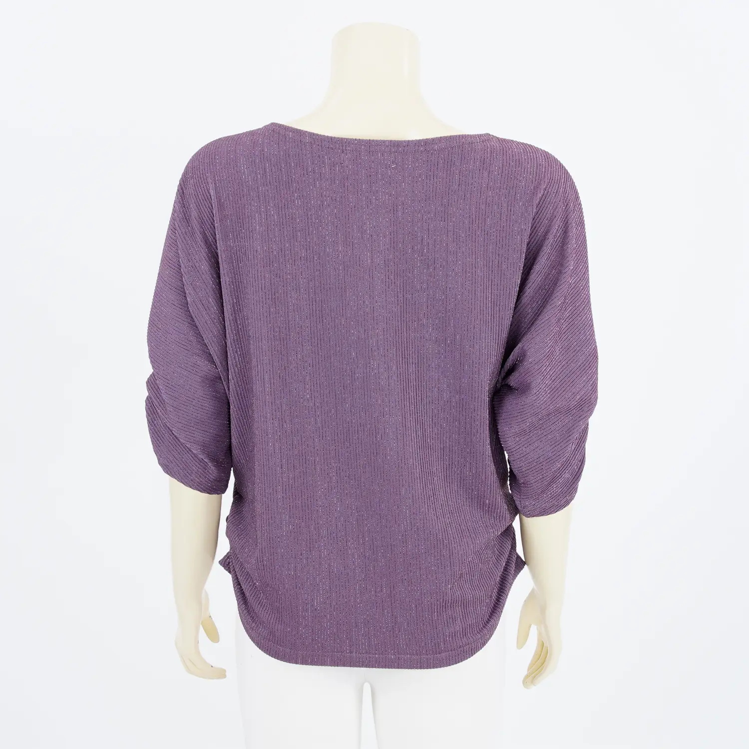 เสื้อคอปาด แขนในตัวยาว 3 ส่วน ผ้าแฟนซีลายทาง - Image 3