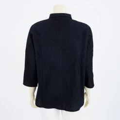 เสื้อคอปก แขนค้างคาว 4 ส่วน สอบปลายแขน ผ้าตีเกล็ดผสม 2 เกล็ด - Image 3