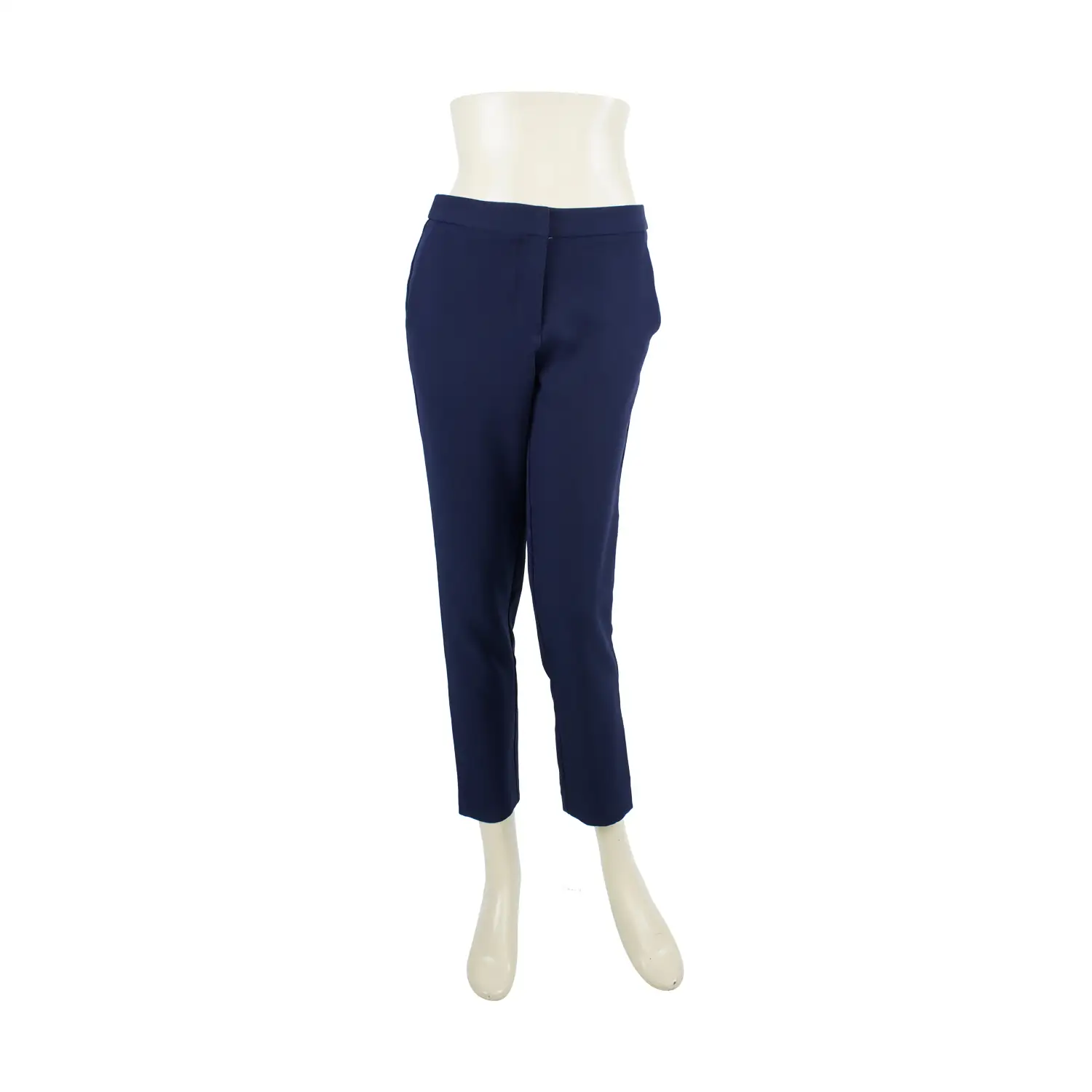 กางเกงทรง Slim Fit ขายาว 9 ส่วน ผ้าสีกรมท่าMINNA