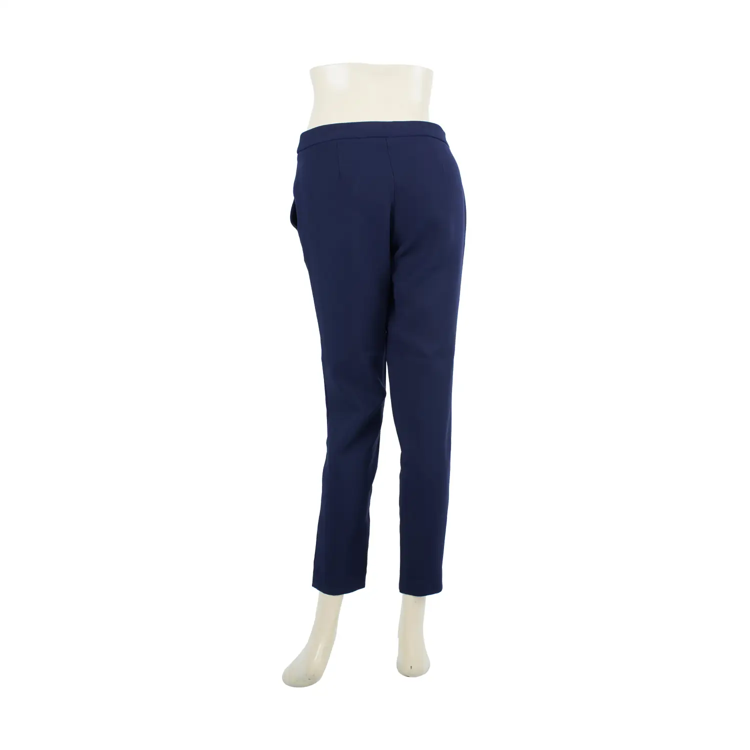 กางเกงทรง Slim Fit ขายาว 9 ส่วน ผ้าสีกรมท่าMINNA - Image 3