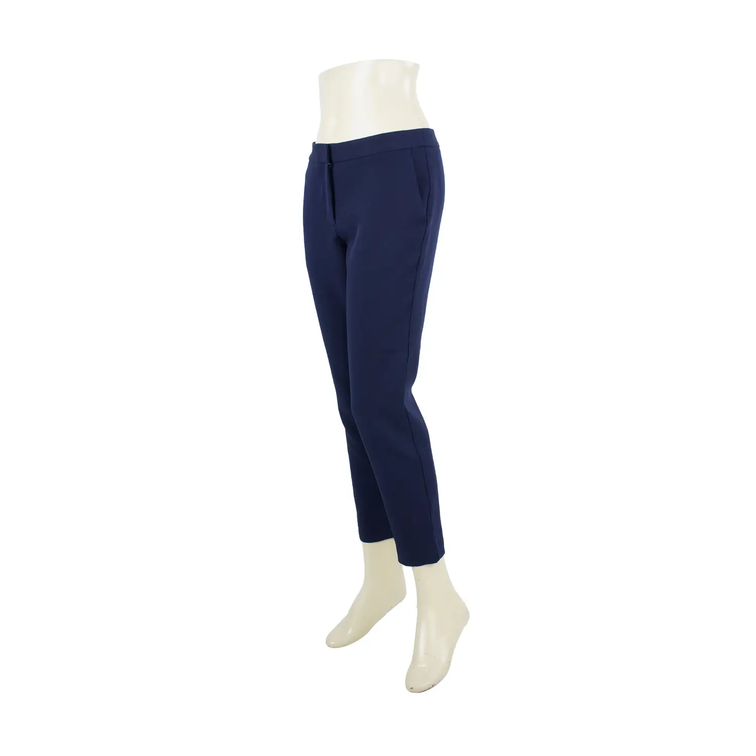 กางเกงทรง Slim Fit ขายาว 9 ส่วน ผ้าสีกรมท่าMINNA - Image 2