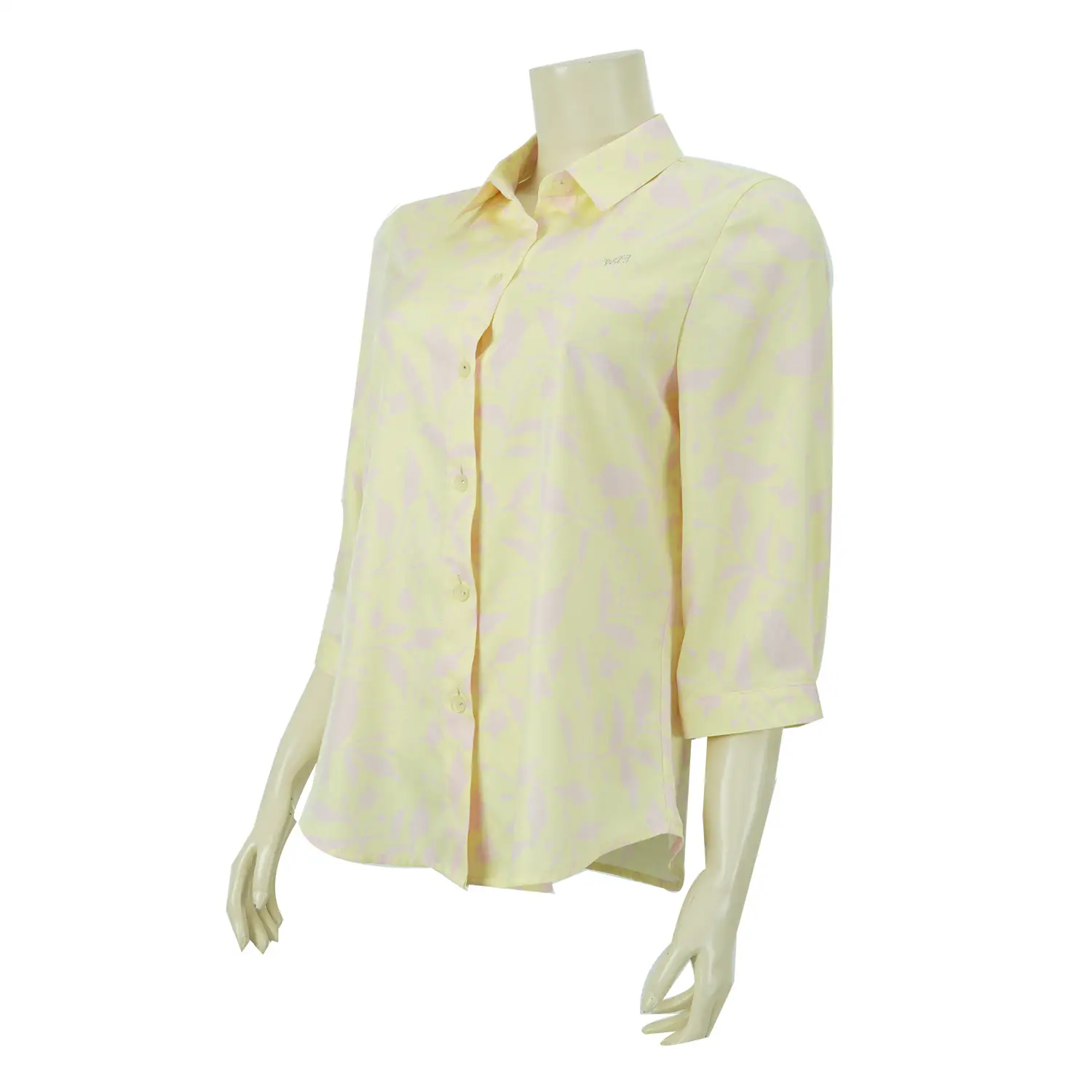 เสื้อเชิ้ต แขนกระบอก ยาว 4 ส่วน ผ้าลายนกบนกิ่งไม้ - Image 3