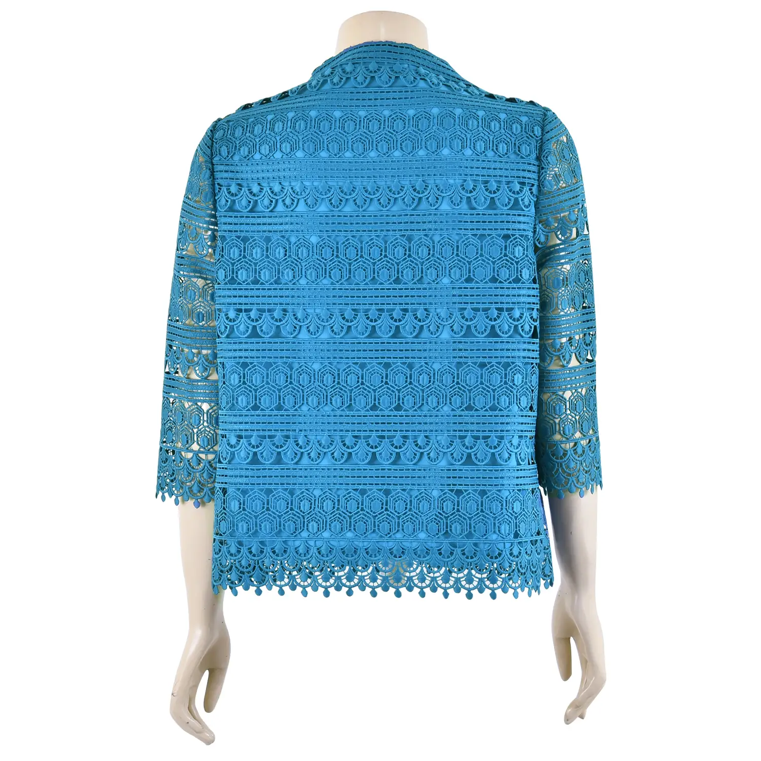 เสื้อคลุมคอกลมผ้าลูกไม้ แขนกระบอกยาว 4 ส่วน - Image 2