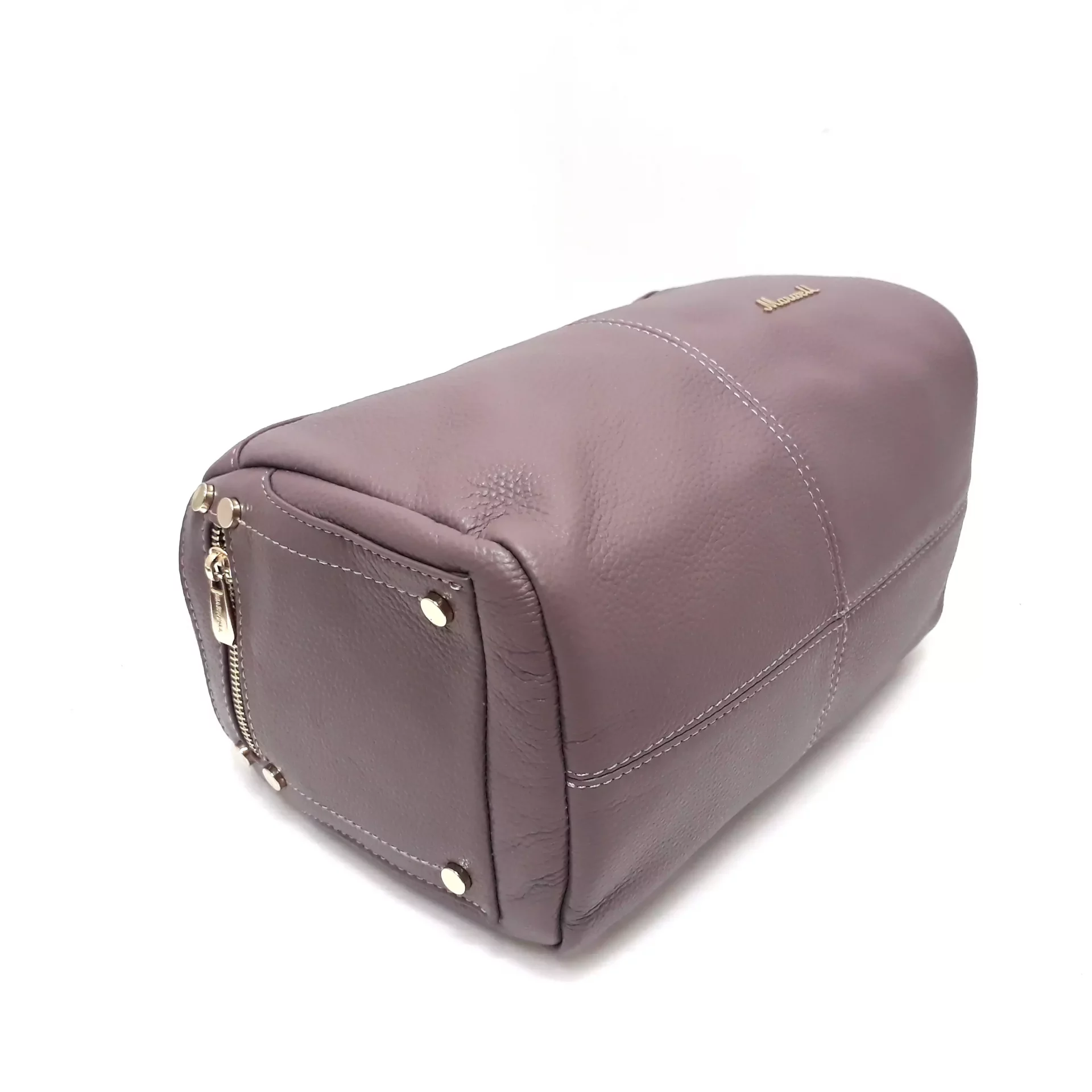 กระเป๋าถือหนังวัว ปั๊มลายลิ้นจี่ ทรงดัฟเฟิล โทท (ใช้งานได้ 2 แบบ) - Image 2