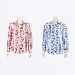 เสื้อเชิ้ตแขนยาว ลายใบเมเปิ้ล