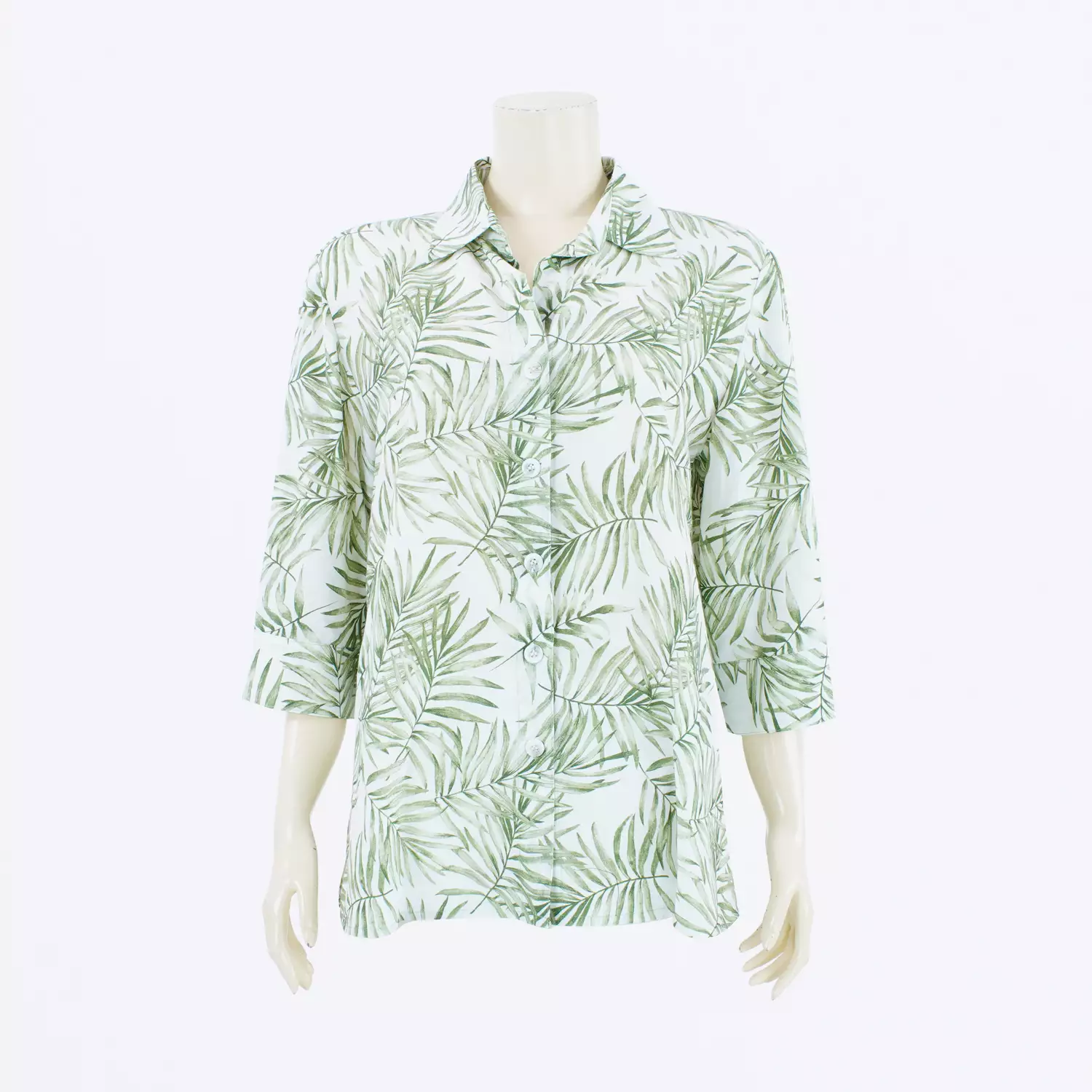 เสื้อเชิ้ตแขน 4 ส่วน ลายทรอปิคอล