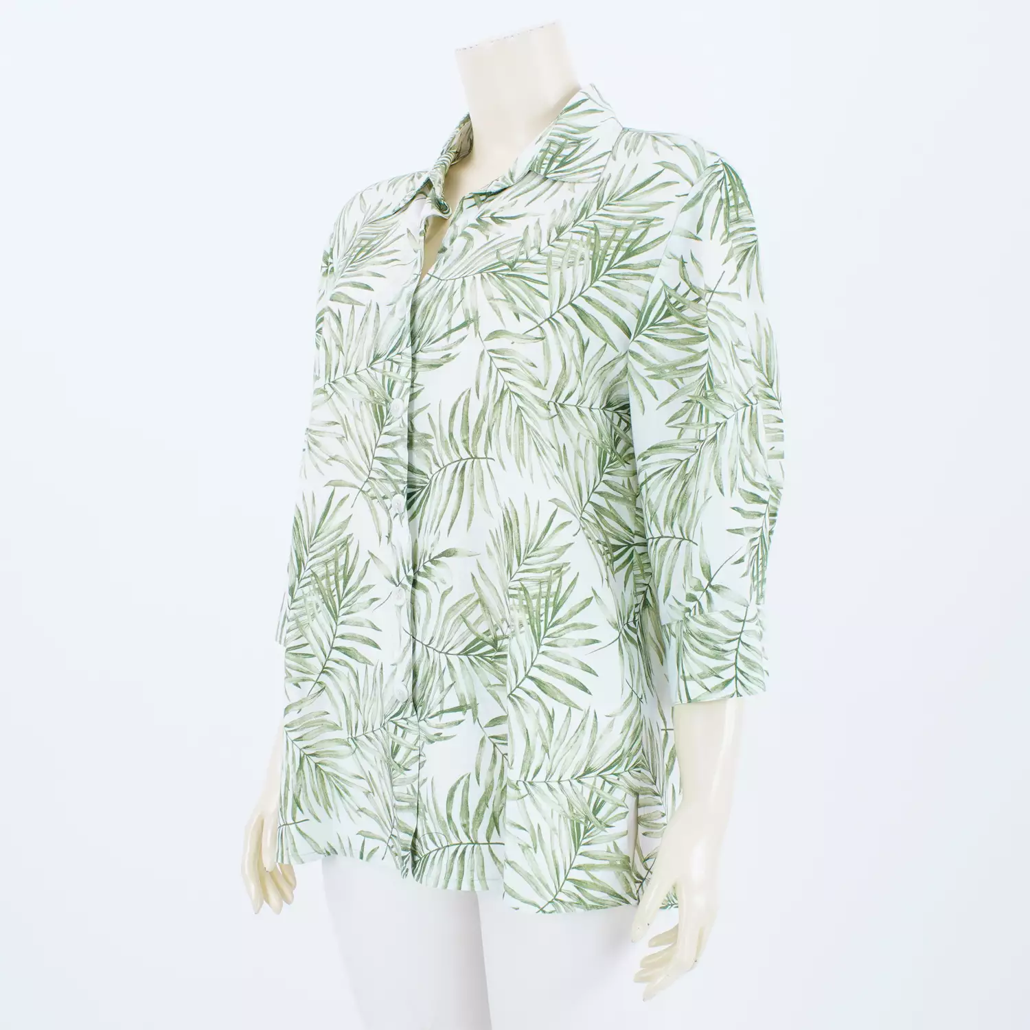เสื้อเชิ้ตแขน 4 ส่วน ลายทรอปิคอล - Image 2