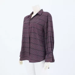 เสื้อเชิ้ตแขนยาว ผ้าพีชสกิน ลายฮาวส์ทูธ - Image 3
