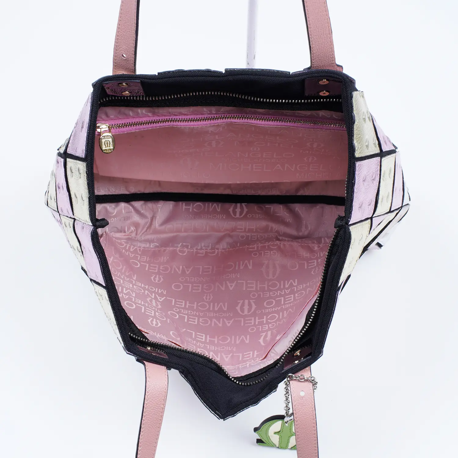 กระเป๋าสะพาย ทรงโทท แต่งหนังวัว ลายหนัง Exotic - Image 4