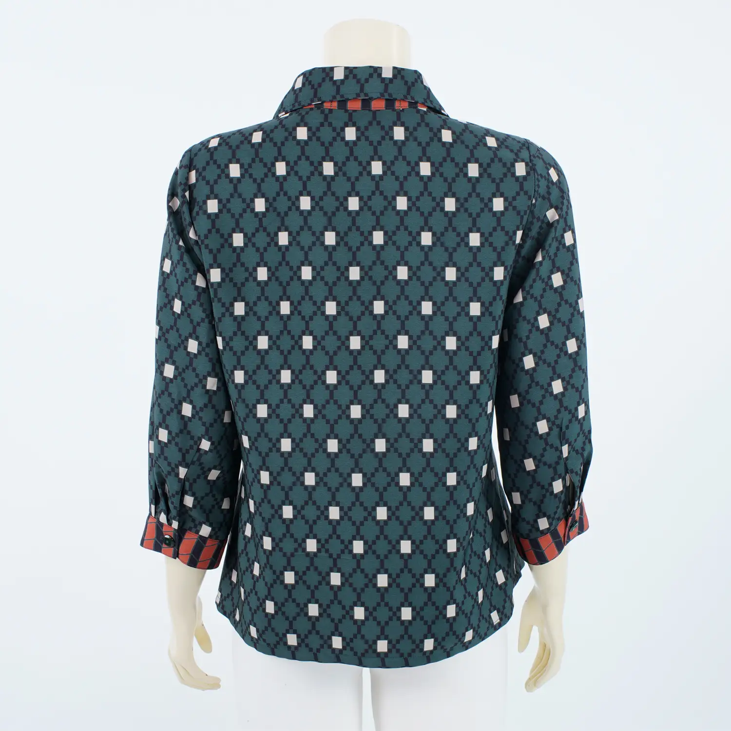 เสื้อเชิ้ต แขนกระบอก ยาว 4 ส่วน ลายตาราง - Image 3