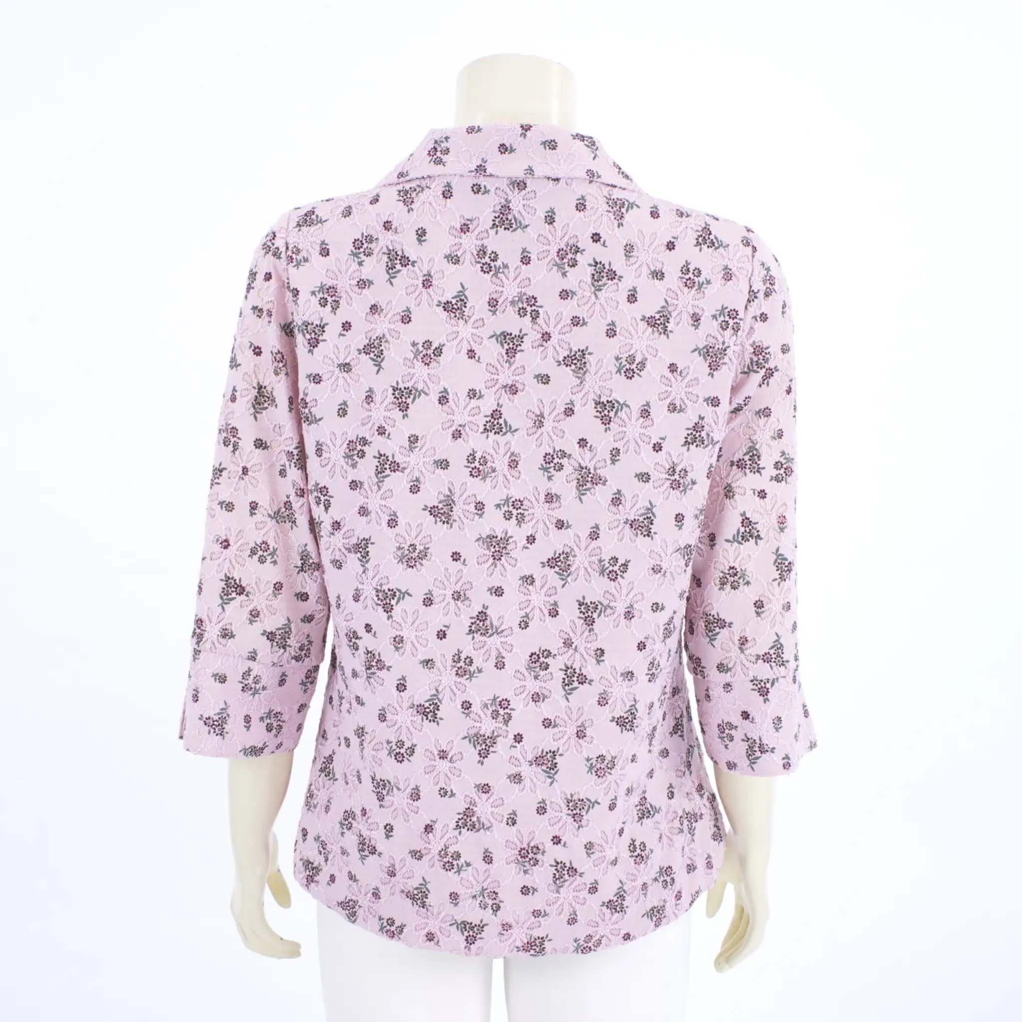 เสื้อเชิ้ตปกเทเลอร์ ผ้าลูกไม้ฮันน่า ลายดอกไม้ - Image 2