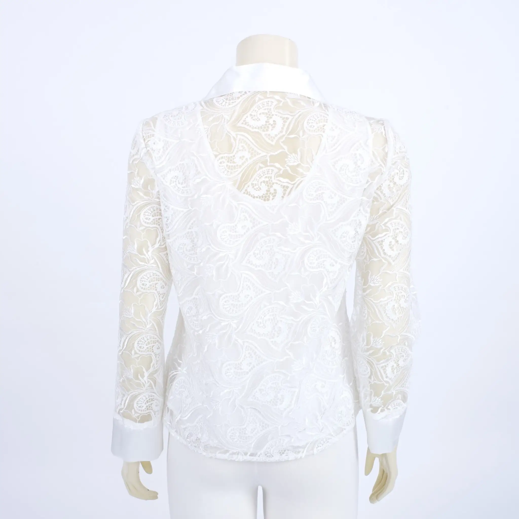 เสื้อเชิ้ต แขนยาว ผ้าลูกไม้อะโวร่าทอลาย - Image 3