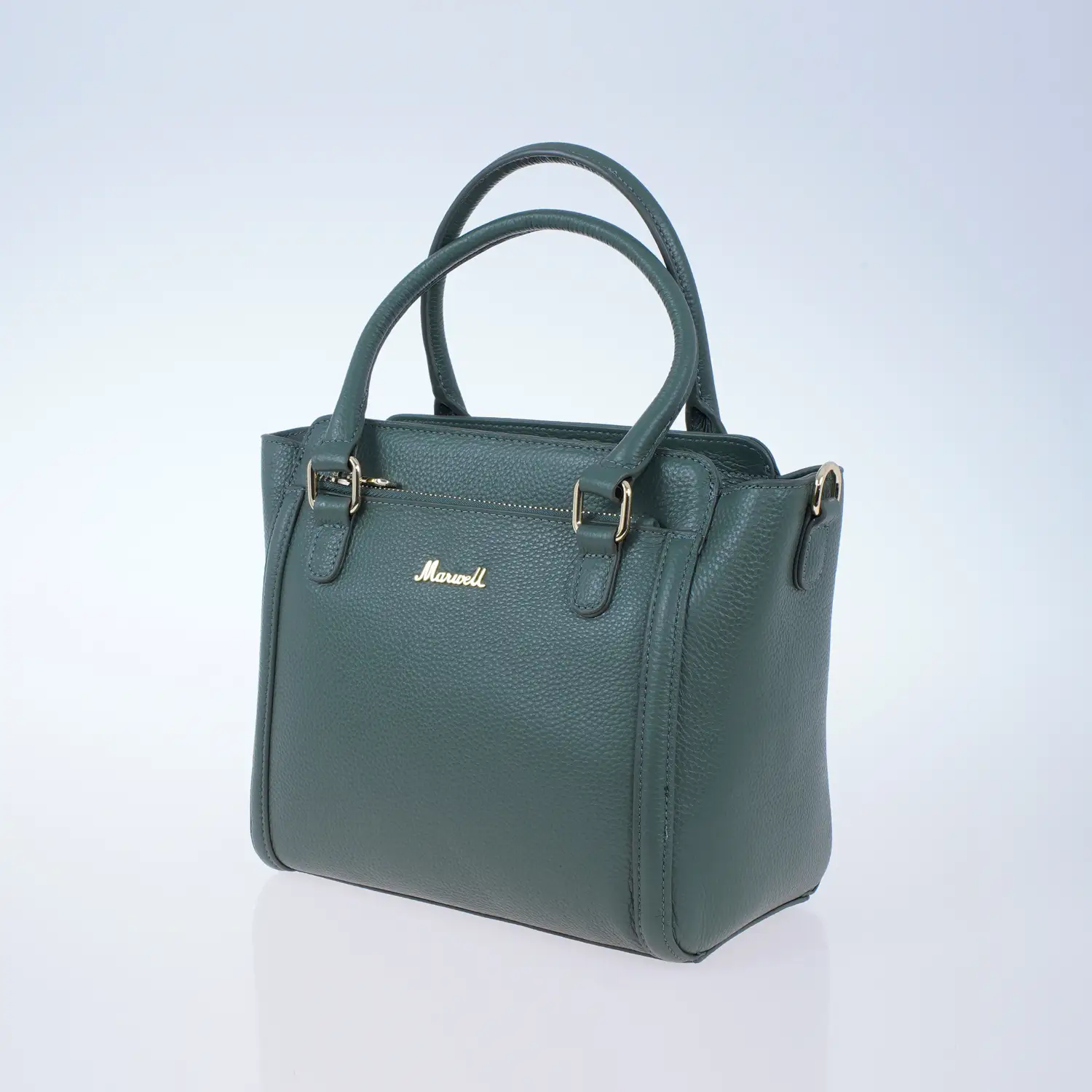 กระเป๋าถือหนังวัวปั๊มลายลิ้นจี่ทรง tote - Image 5