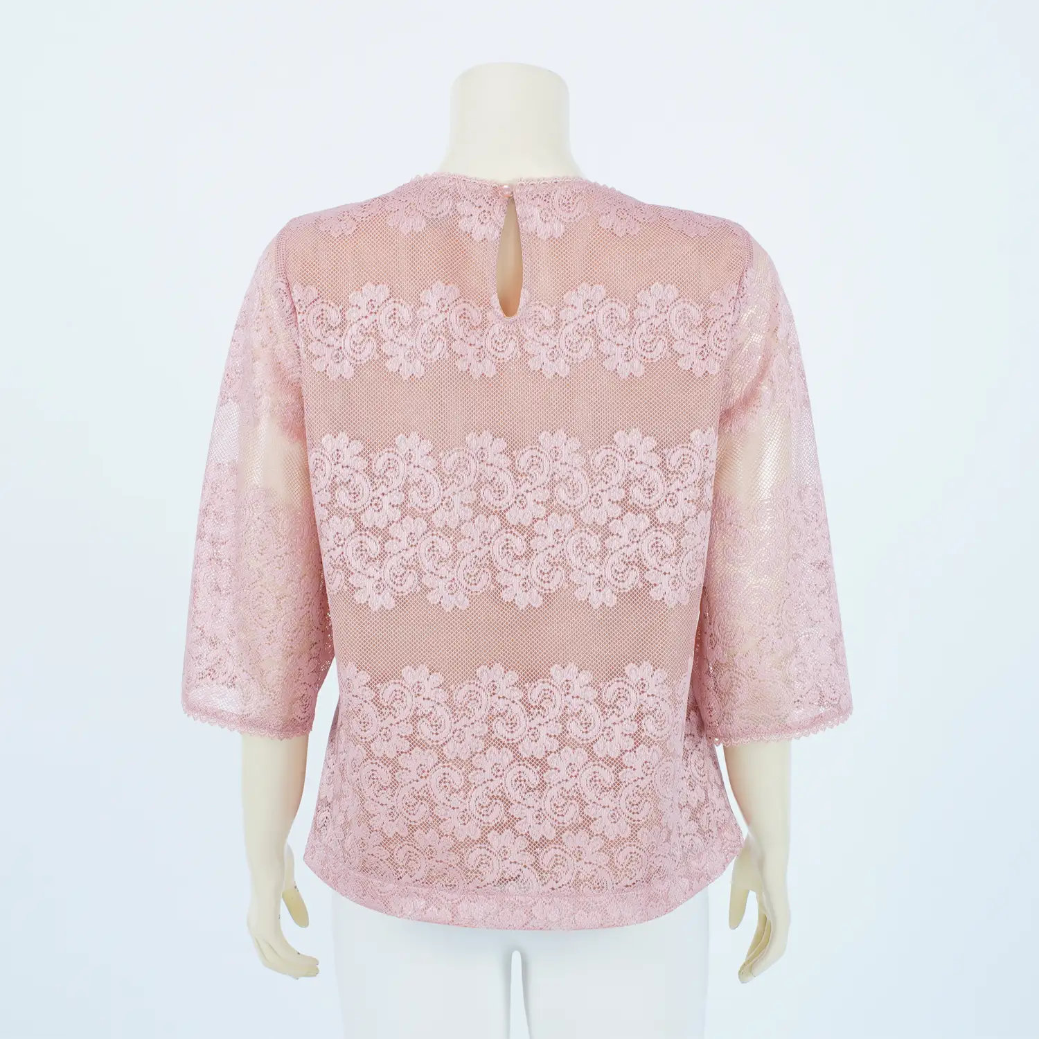 เสื้อสตรีคอกลม แขน 4 ส่วน ผ้าลูกไม้สไตล์อิตาลี - Image 3