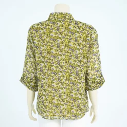 เสื้อเชิ้ต แขน 4 ส่วน ผ้าลายดอกไม้ - Image 3