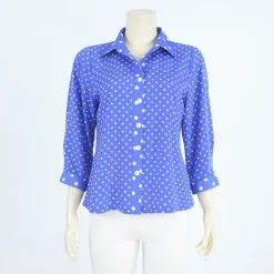 เสื้อเชิ้ต แขนกระบอก ยาว 4 ส่วน ผ้าลายจุด
