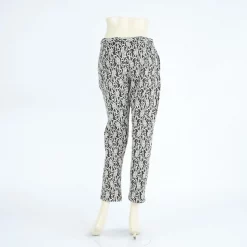 กางเกงทรงสลิมขายาว ผ้ายืดแฟนซีลายดอกไม้ - Image 3