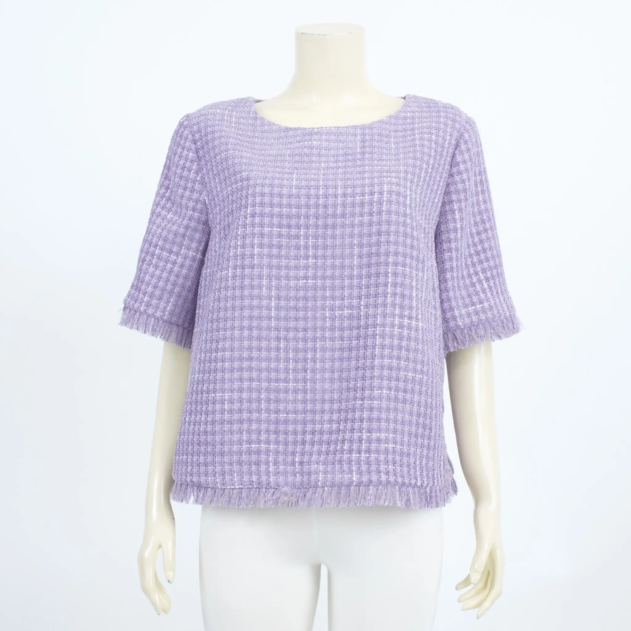 เสื้อคอกลม แขนสั้น COCO TWEED BLOUSE