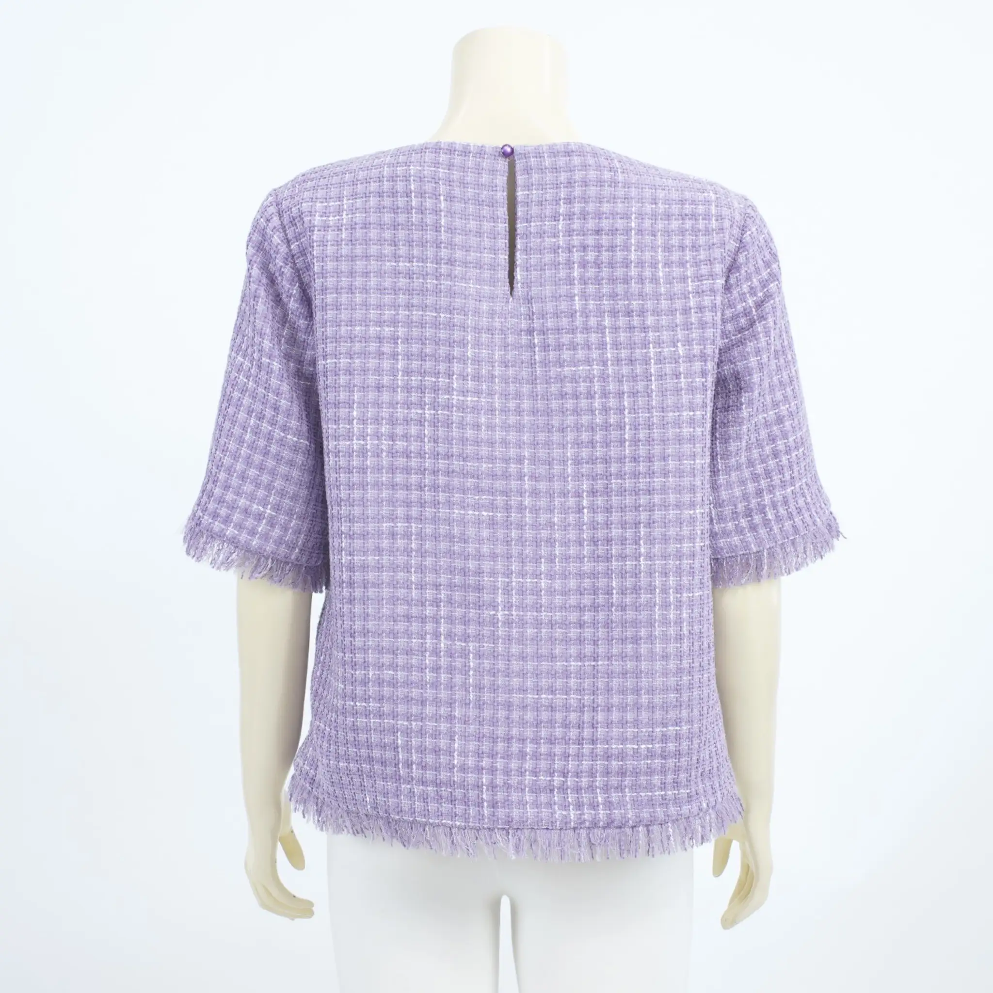 เสื้อคอกลม แขนสั้น COCO TWEED BLOUSE - Image 3