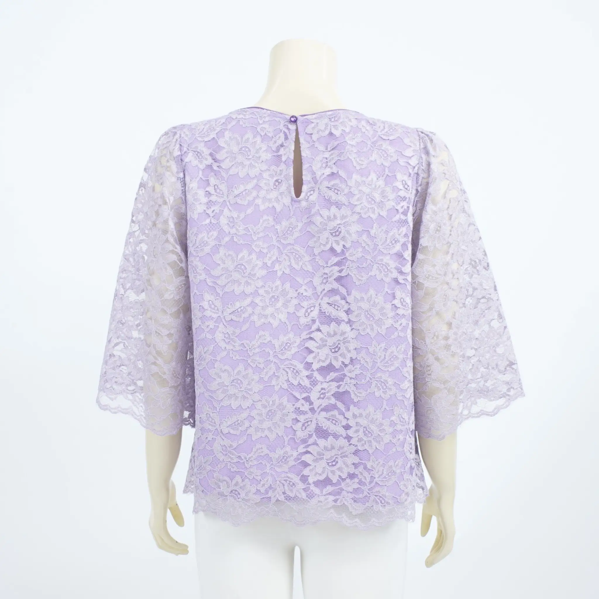 เสื้อคอปาด แขนบาน 4 ส่วน ผ้าลูกไม้ - Image 3