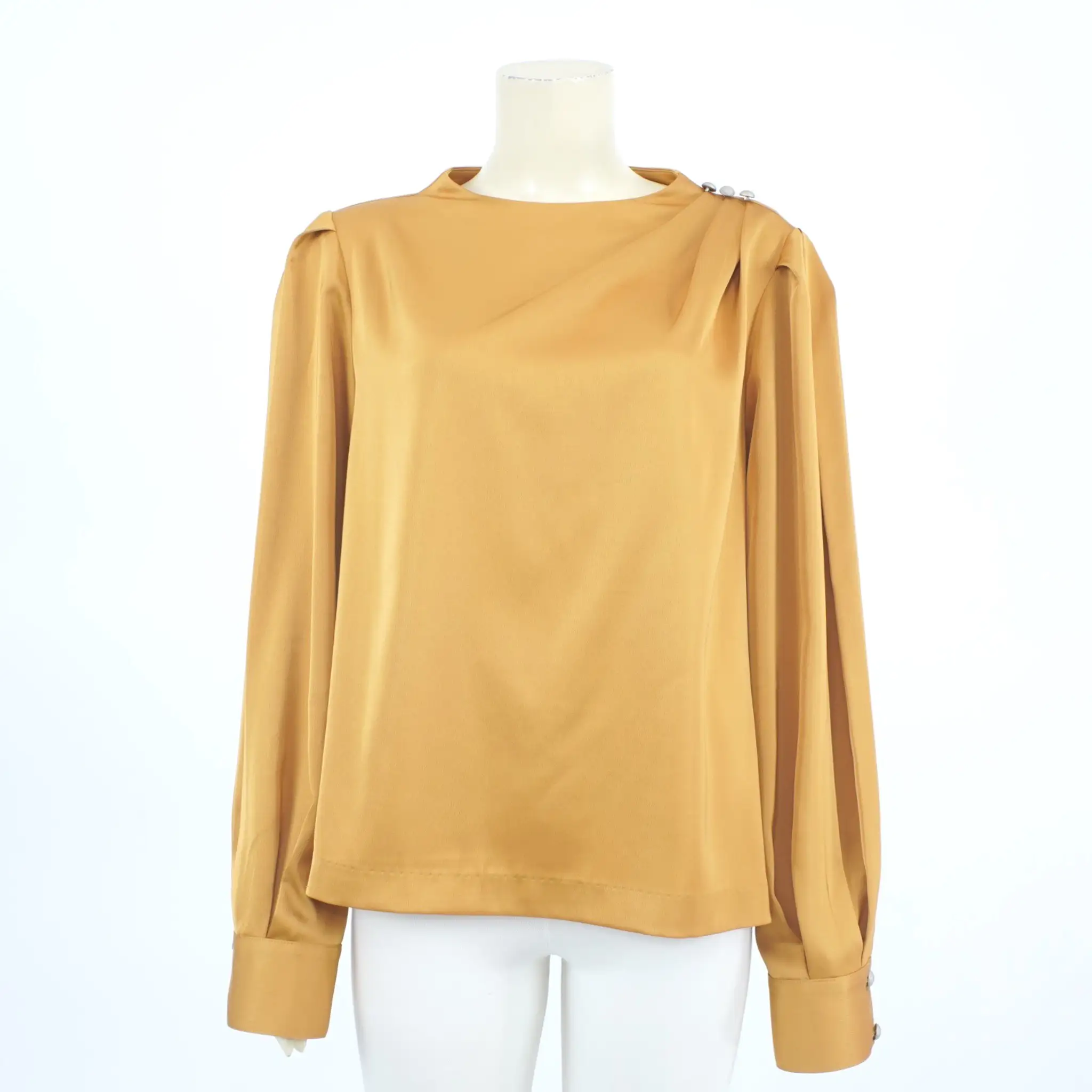 เสื้อคอตั้ง แต่งกระดุม แขนพองยาว - Image 4