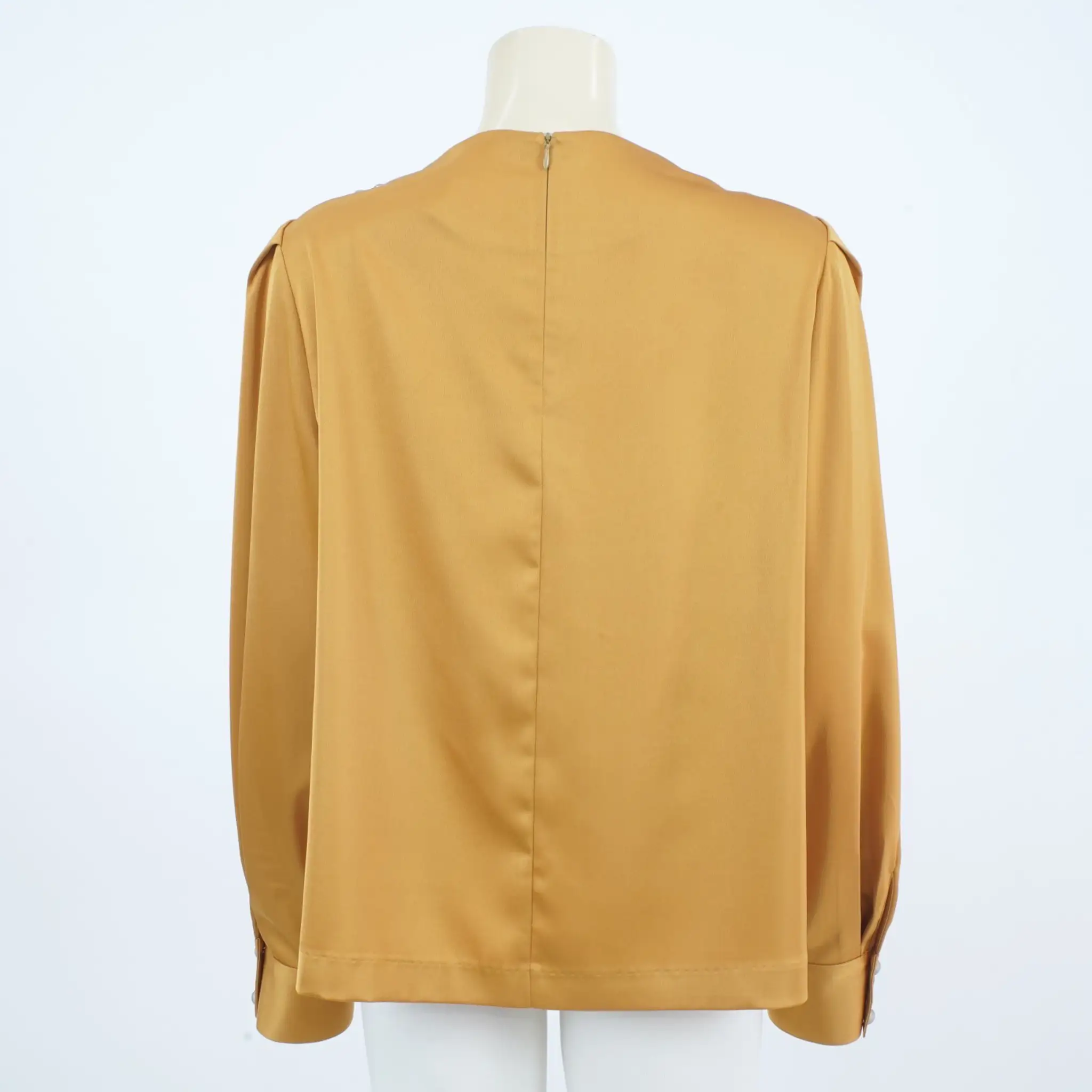 เสื้อคอตั้ง แต่งกระดุม แขนพองยาว - Image 6