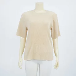 เซตเสื้อคอกลม และเสื้อคอวี  ผ้าอัดพลีทสีพื้น 2 ตัว (สงวนสิทธิ์ในการเลือก) - Image 6