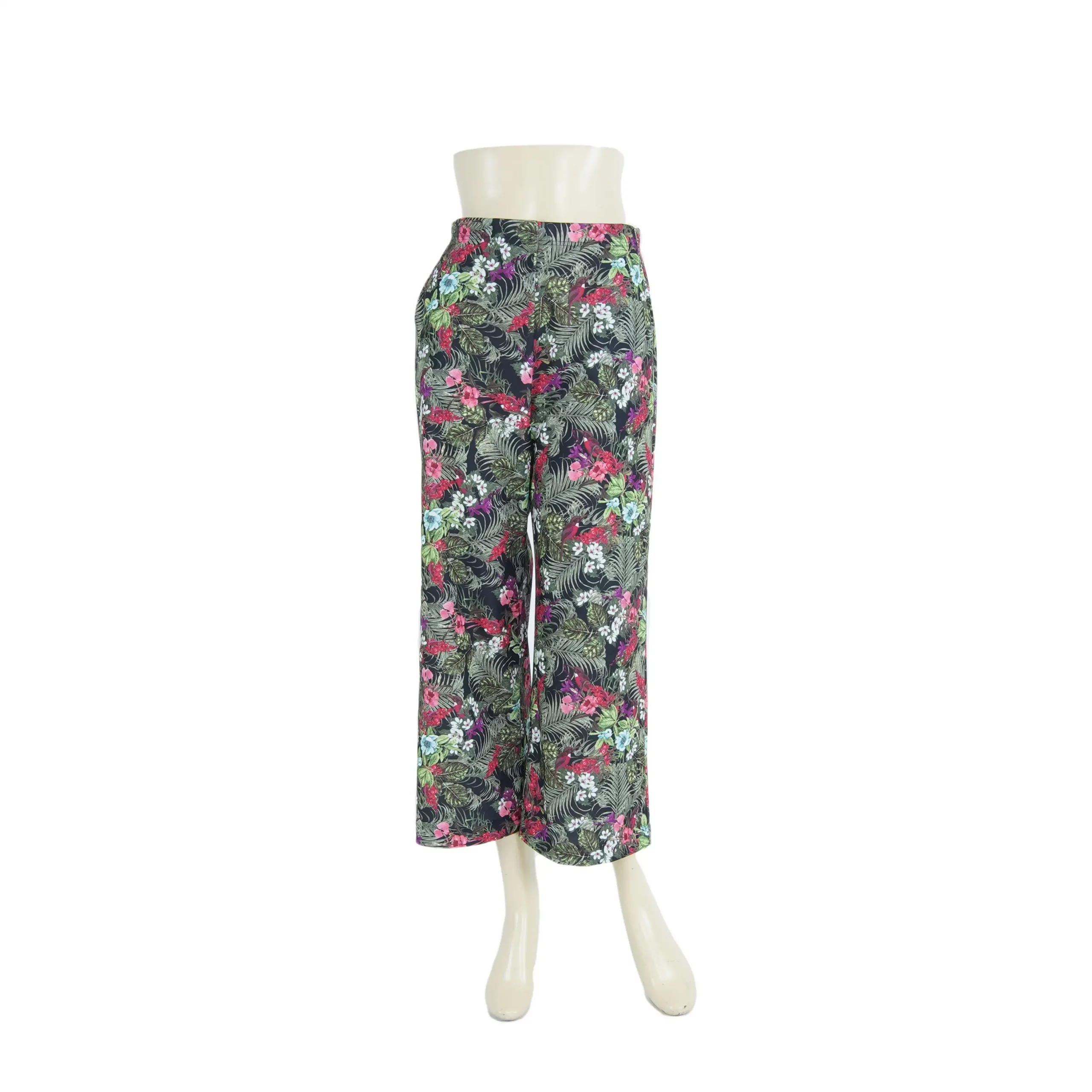 กางเกงทรงขากว้างยาว 8 ส่วนColorful Botanical Pants