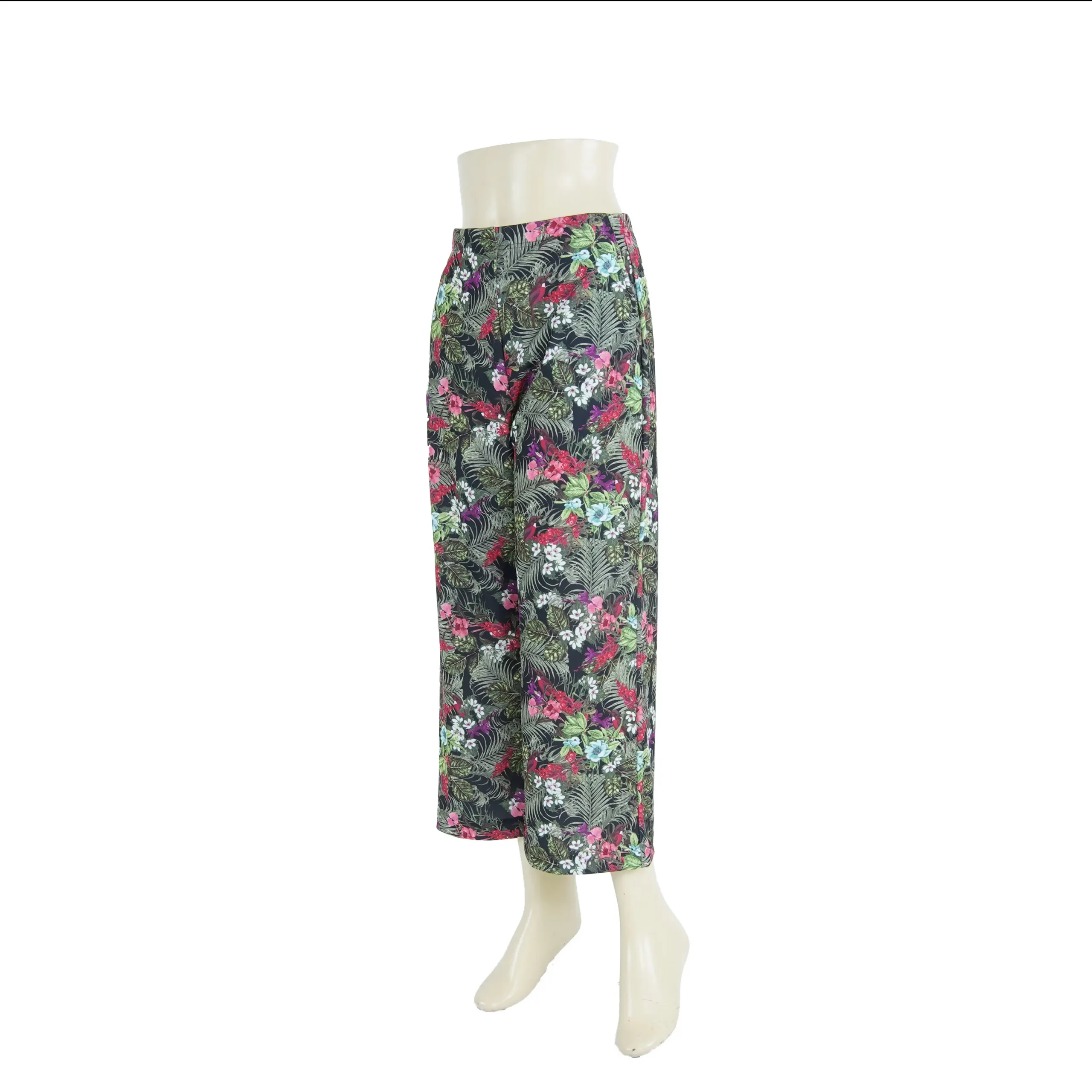 กางเกงทรงขากว้างยาว 8 ส่วนColorful Botanical Pants - Image 2