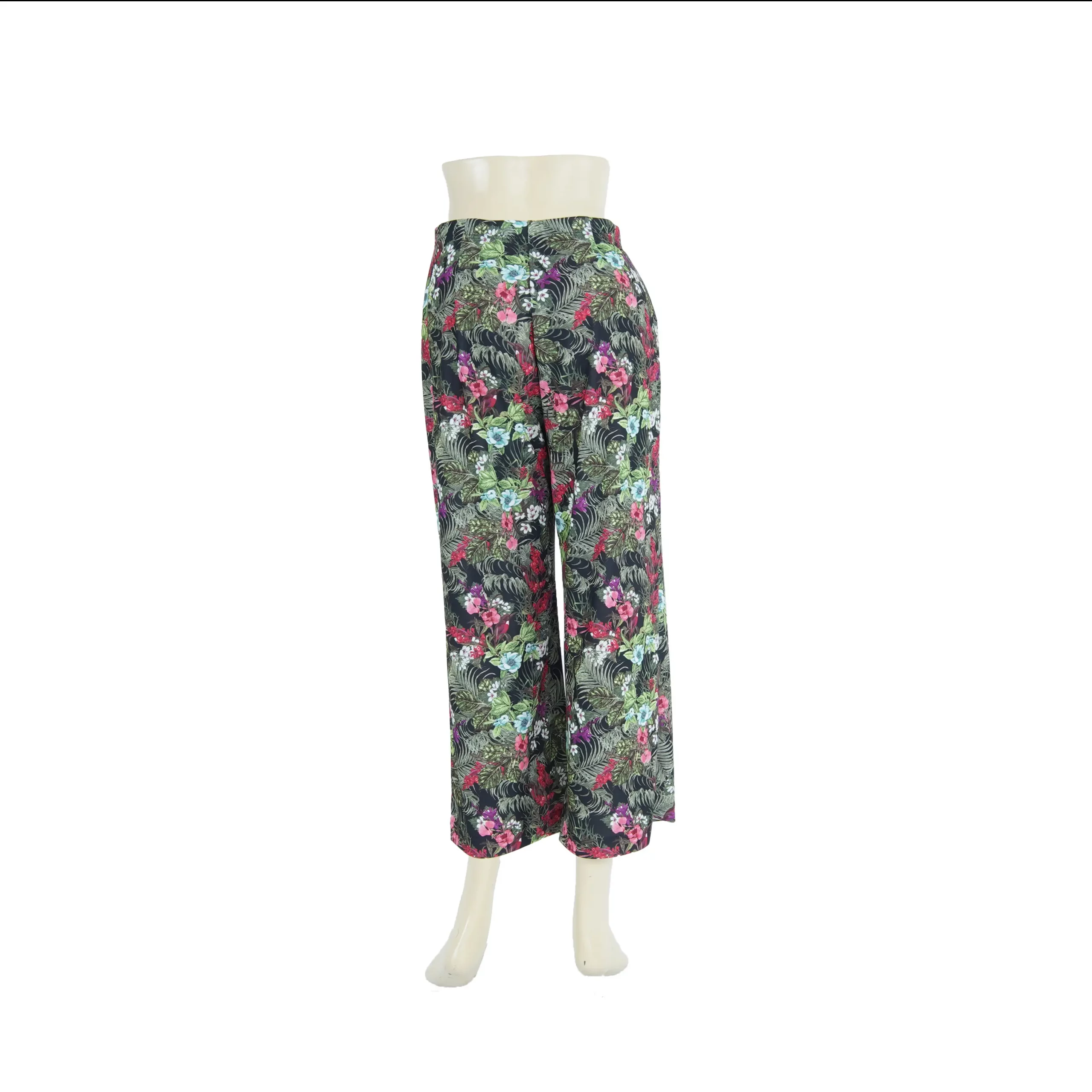 กางเกงทรงขากว้างยาว 8 ส่วนColorful Botanical Pants - Image 3