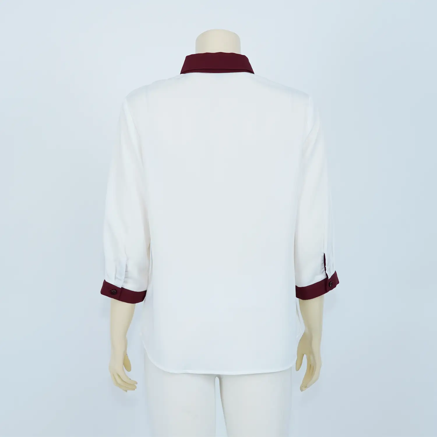 เสื้อเชิ้ต แขนยาว 4 ส่วน ลายดอกไม้แนวดิ่ง - Image 2
