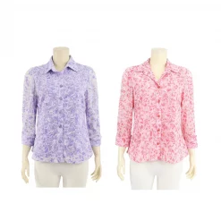 เสื้อเชิ้ตแขน 4 ส่วน ผ้าลูกไม้ราเชล
