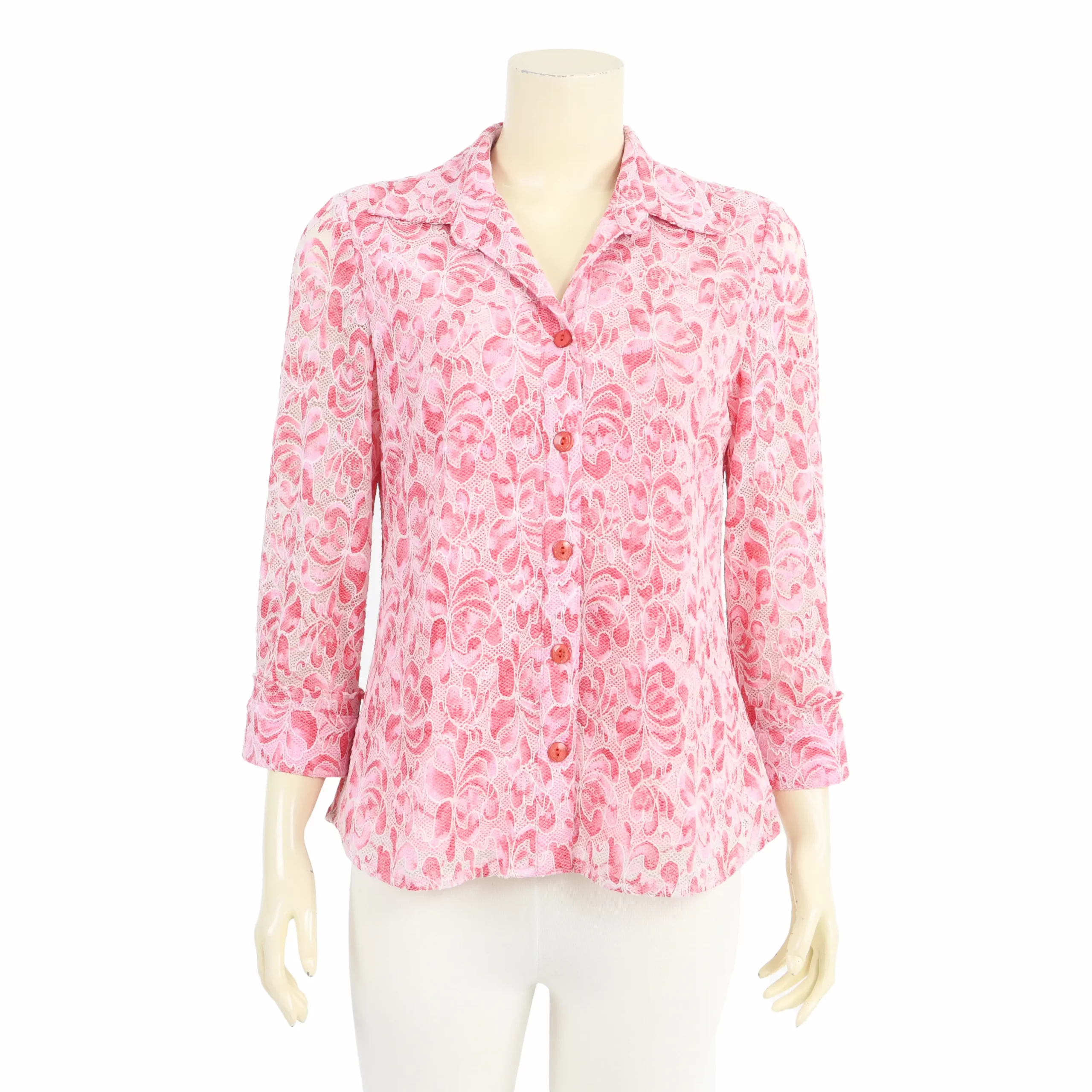 เสื้อเชิ้ตแขน 4 ส่วน ผ้าลูกไม้ราเชล - Image 5