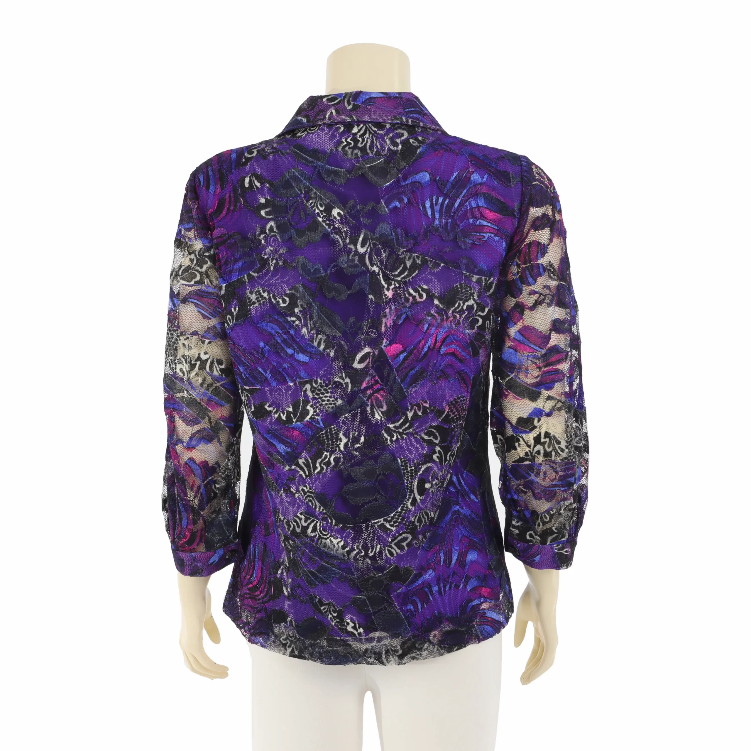 เสื้อเชิ้ตคอปกฮาวายแขน 4 ส่วนผ้าลูกไม้ราเชล - Image 3