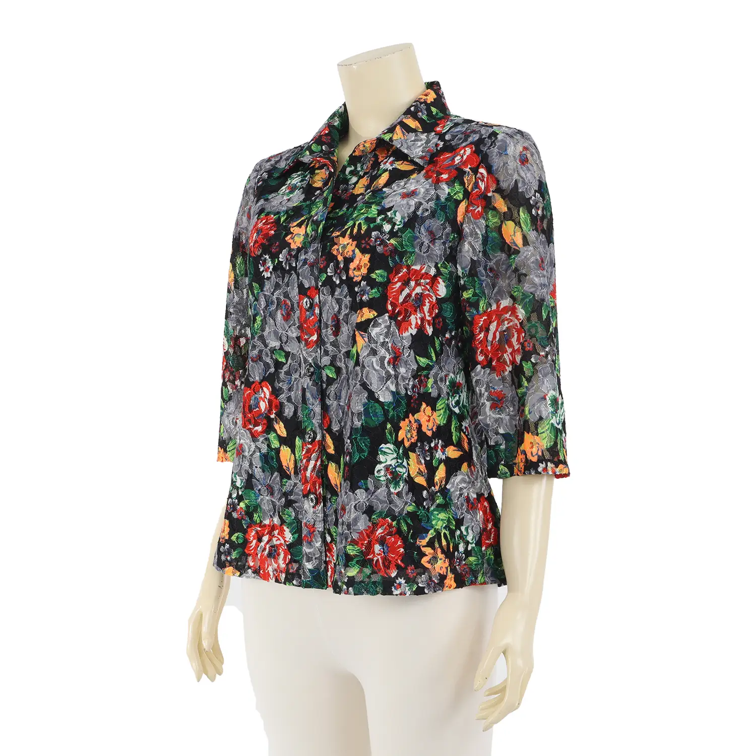 เสื้อเชิ้ตแขน 3 ส่วนผ้าลูกไม้ราเชล - Image 2