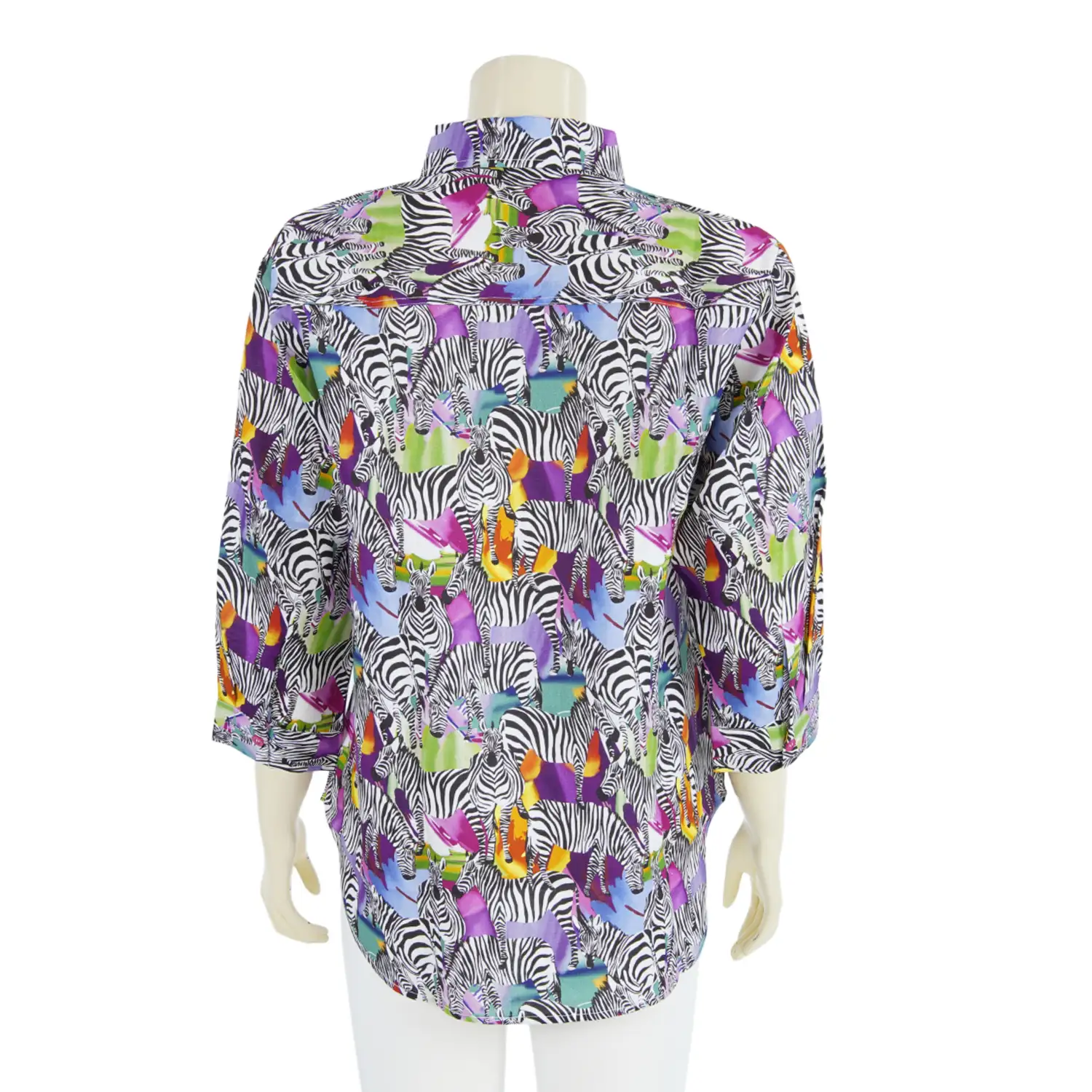 เสื้อคอปก แขน 5 ส่วน ผ้าลินิน ลายสัตว์ - Image 6