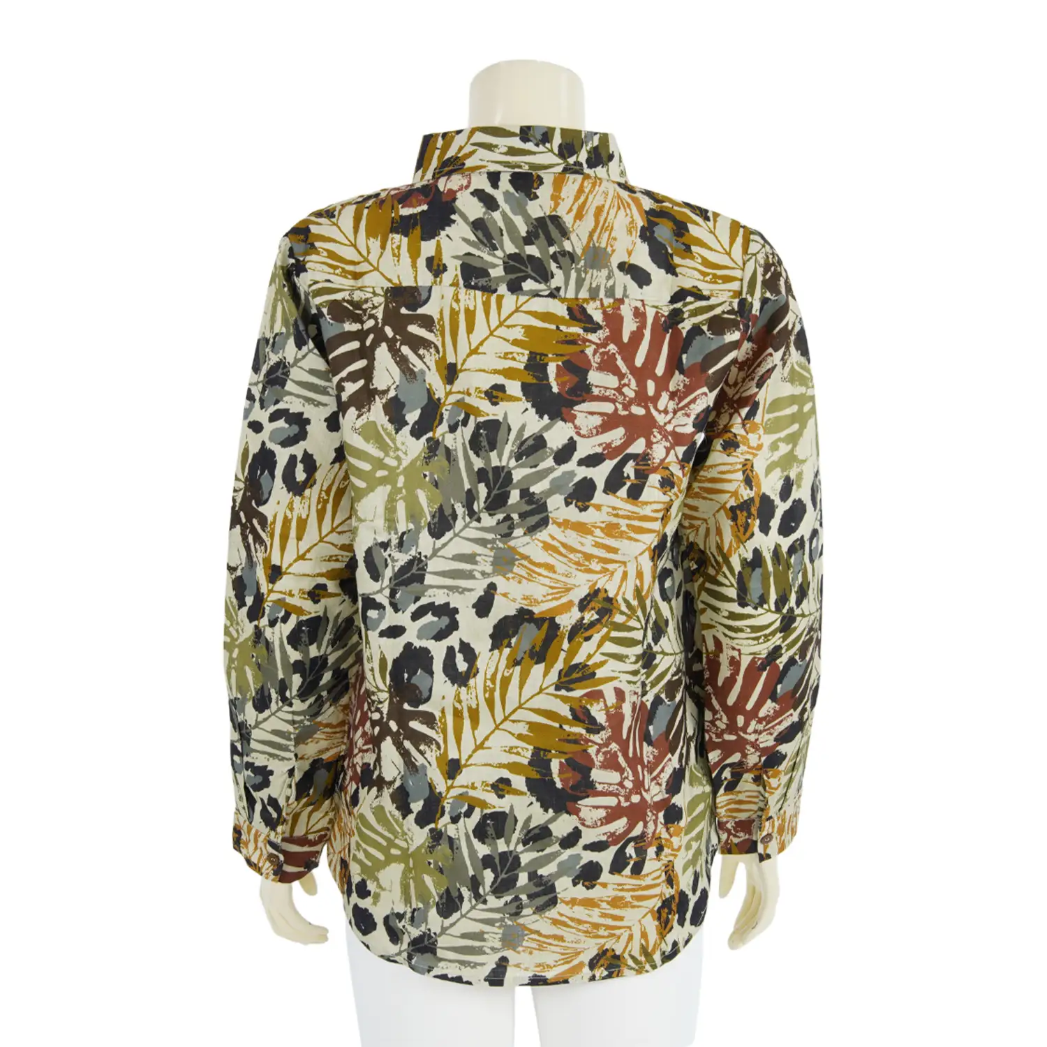 เสื้อเชิ้ตแขนยาว ผ้าลินินพิมพ์ลาย - Image 6