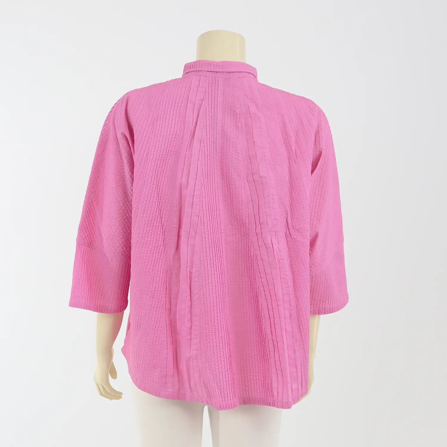 เสื้อเชิ้ตแขนค้างคาว 3 ส่วน ตีเกล็ดแนวดิ่ง - Image 3