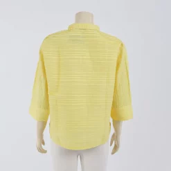เสื้อคอตั้ง แขน 4 ส่วน ตีเกล็ดแนวขวางสลับขนาด - Image 3